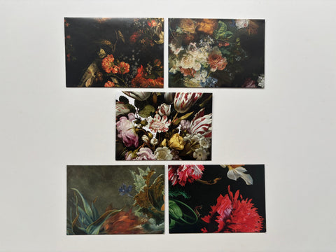 Dark floral portraits money envelopes in jumbo and horizontal sizes--for weddings, Eid and Christmas