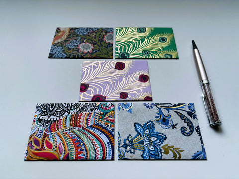 Intricate flora and fauna with gold specks money envelopes for CNY, Eid and Christmas