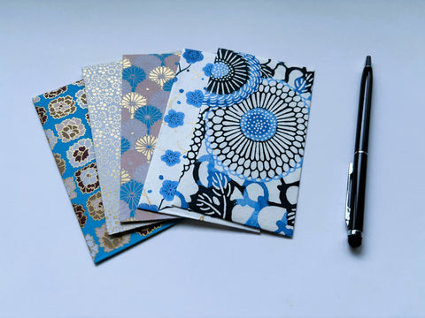 Premium origami money envelopes in light blue shades--set of 5 for Eid, Christmas, weddings and birthdays