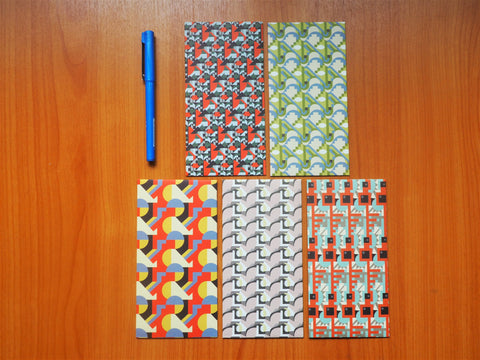 Geometric abstract designs money envelopes in packs of 5--gift for Christmas, weddings, birthdays, gift for him