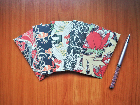 Luscious amber and dark brown foliage money envelopes--set of 5 in a wide design