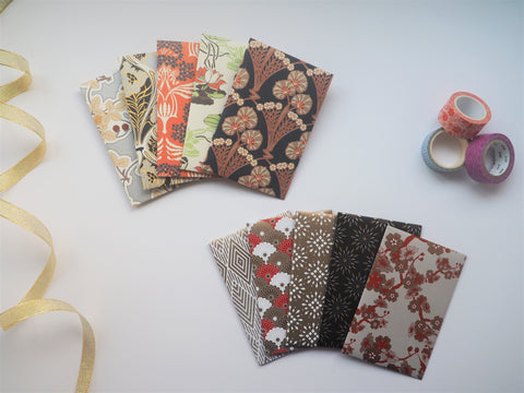 Retro blooming swirls money envelopes--set of 5 for Eid, Christmas, weddings, birthdays