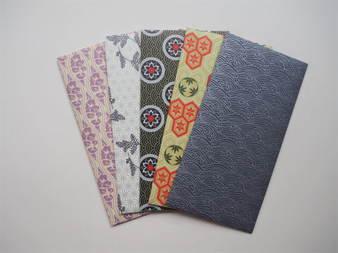 Elegant traditional Asian motifs money envelopes-set of 5 for Christmas in jumbo size