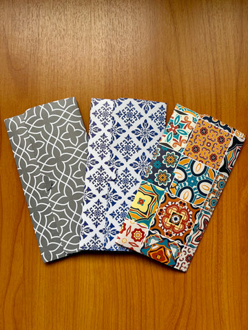 Traditional intricate mosaic tiles long money envelopes--set of 3 for Eid, Christmas gifts and weddings