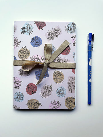 Colourful floral and diamonds large notebooks set of 2 for Christmas, children's birthdays