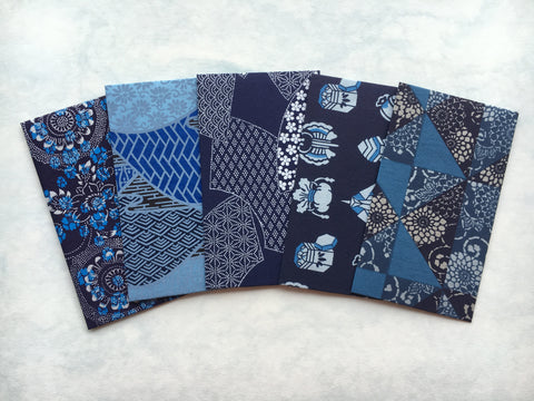 Premium origami money envelopes in blue and indigo, voucher holders, gift card holders