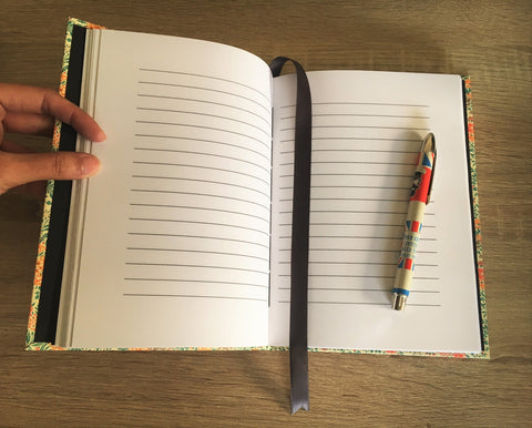 Handmade journals with beautiful Italian floral hardcovers in various colours
