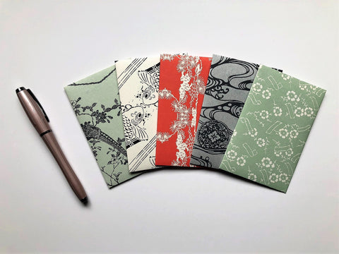 Japanese nature motifs money envelopes for Lunar New Year, Christmas, Eid, weddings, birthdays in wide design, for men and women