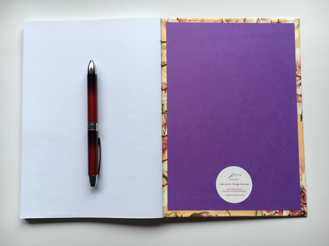 Handmade journals with beautiful exposed coptic stitch binding and blank inner pages