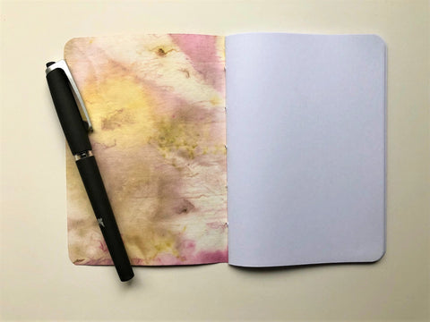 hanakrafts x melo.handmades Mother's Day collection: pink and white hand-dyed notebooks set of 2