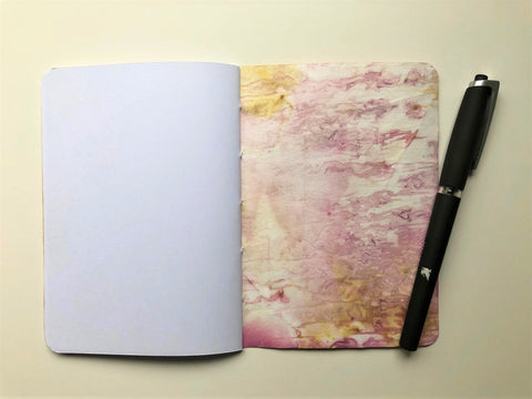 hanakrafts x melo.handmades Mother's Day collection: pink and white hand-dyed notebooks set of 2