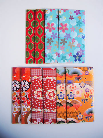 Bright and beautiful origami money envelopes for Eid and Lunar New Year--set of 10 in jumbo design