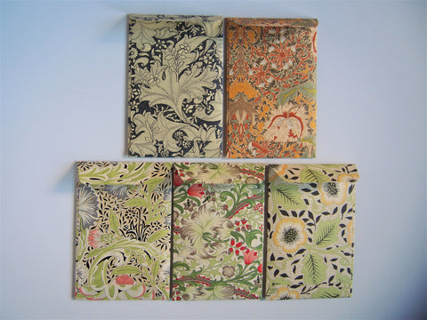 Exotic florals Eid Mubarak stamped money envelopes--set of 5 in wide design