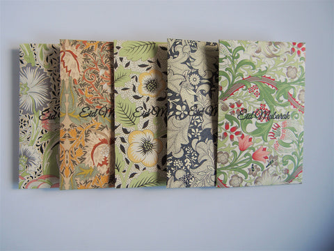 Exotic florals Eid Mubarak stamped money envelopes--set of 5 in wide design