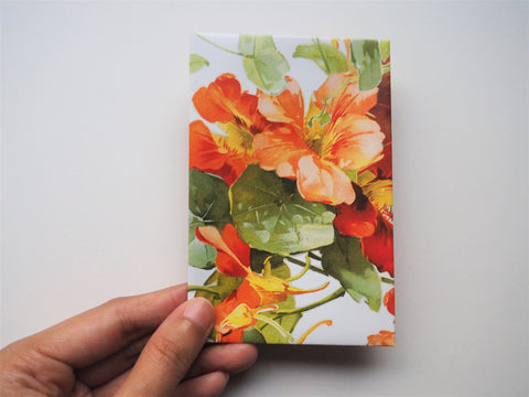 Peachy blooms money envelopes for Eid, Chinese New Year and Christmas--set of 5 in wide or horizontal size
