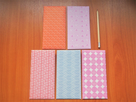 Bright and fluorescent double-sided money envelopes in jumbo size--set of 5 in jumbo size