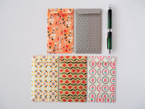 Cute mixed variety pack of money envelopes--set of 5 in tall design