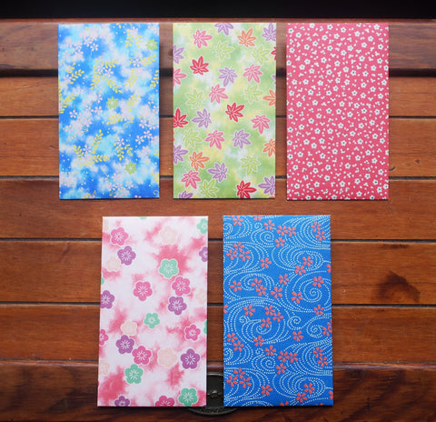 Floral print origami money envelopes, voucher holders, gift card holders, Eid, Christmas, Chinese New Year, wedding, kids