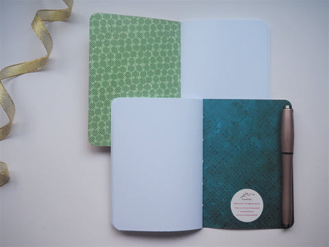 Sketched wildflowers in monochrome and pastel blue--set of 2 notebooks for the flower and nature lovers