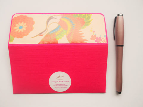 Graceful crane origami paper money envelopes--set of 2
