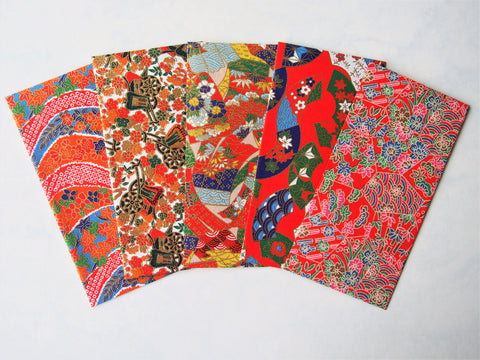Jumbo red premium origami money envelopes for Chinese New Year--set of 5