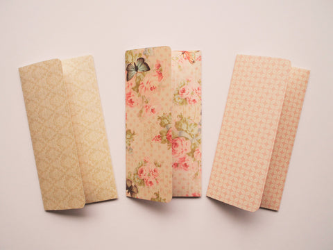 Charming money envelopes in natural beige hues--set of 3