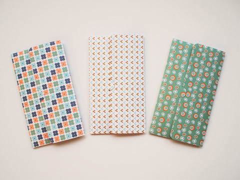 Pastel Nordic design money envelopes, gift card holders or voucher holders--set of 3