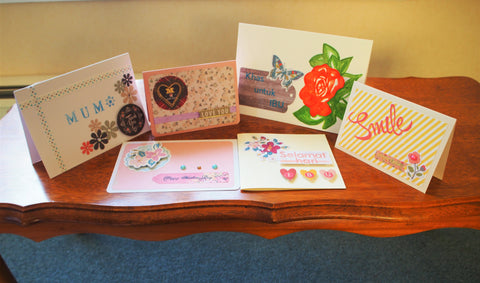 Hand-painted in water colour Mother's Day card in Malay: Khas untuk ibu