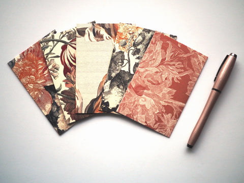 Pink painted florals money envelopes for Eid--set of 5 in wide design