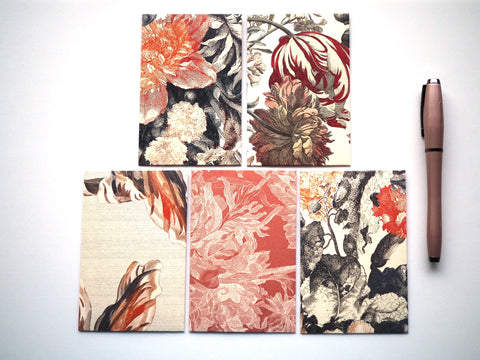 Pink painted florals money envelopes for Eid--set of 5 in wide design