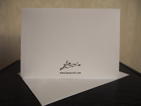 Selamat Hari Raya modern greeting card in shades of green, Eid card, lined envelope