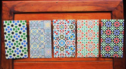 Moroccan mosaic tile money envelopes