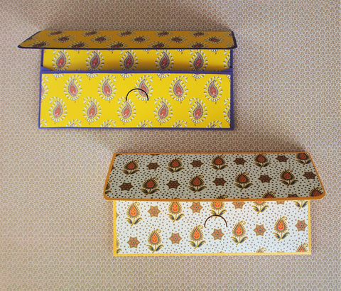 Indian paisley money envelopes, gift card or voucher holders for Diwali, Deepavali--set of 2