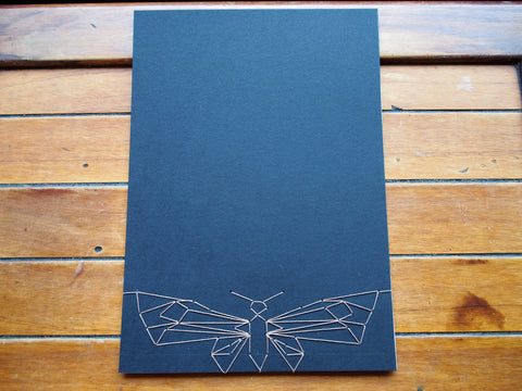 Japanese stab-binding notebooks with unique hand-bound decorative designs: Butterfly, Lotus blossom, Woven