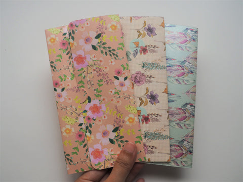 Flowers and feathers handmade money envelopes--set of 3 for Christmas