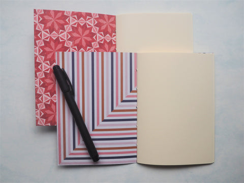 Navy blue ikat designs--set of 2 handbound notebooks for Christmas