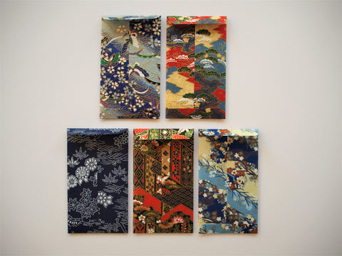 Premium origami money envelopes in blue and indigo, voucher holders, gift card holders