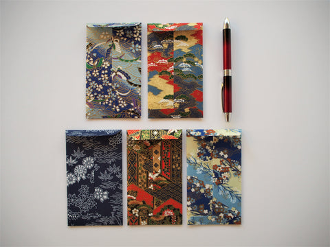 Premium origami money envelopes in blue and indigo, voucher holders, gift card holders