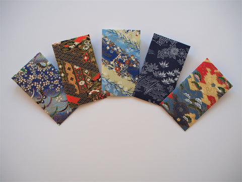 Premium origami money envelopes in blue and indigo, voucher holders, gift card holders