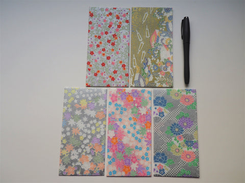Jumbo premium origami money envelopes in silver, gold and pastel--set of 5 limited edition for CNY