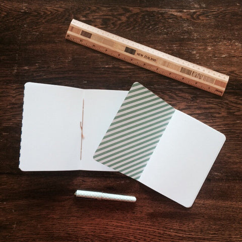 Blue and green botanical journals--inside
